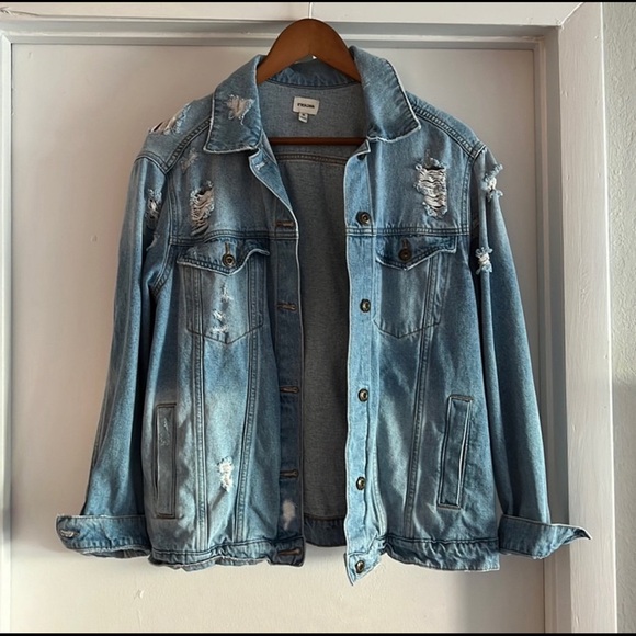 Vici Collection - jasmyn distressed denim jacket - M - Picture 2 of 3